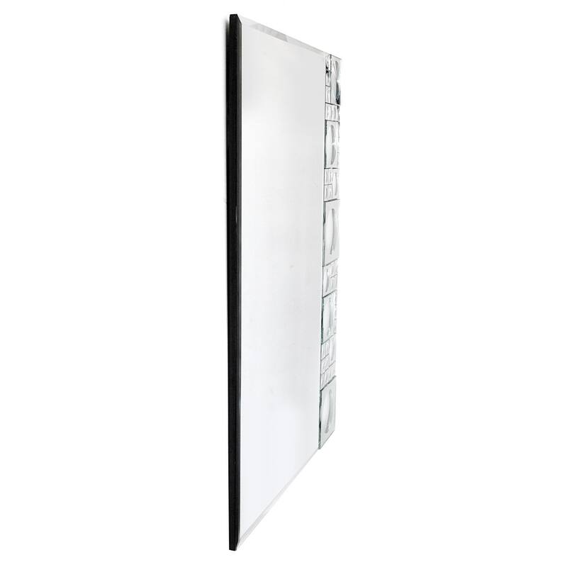 HomeRoots 38" Painted Rectangle Accent Mirror Wall Mounted With Glass Frame - 32