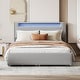 preview thumbnail 19 of 29, Queen Platform Bed with RGB LED, Trundle, and Storage