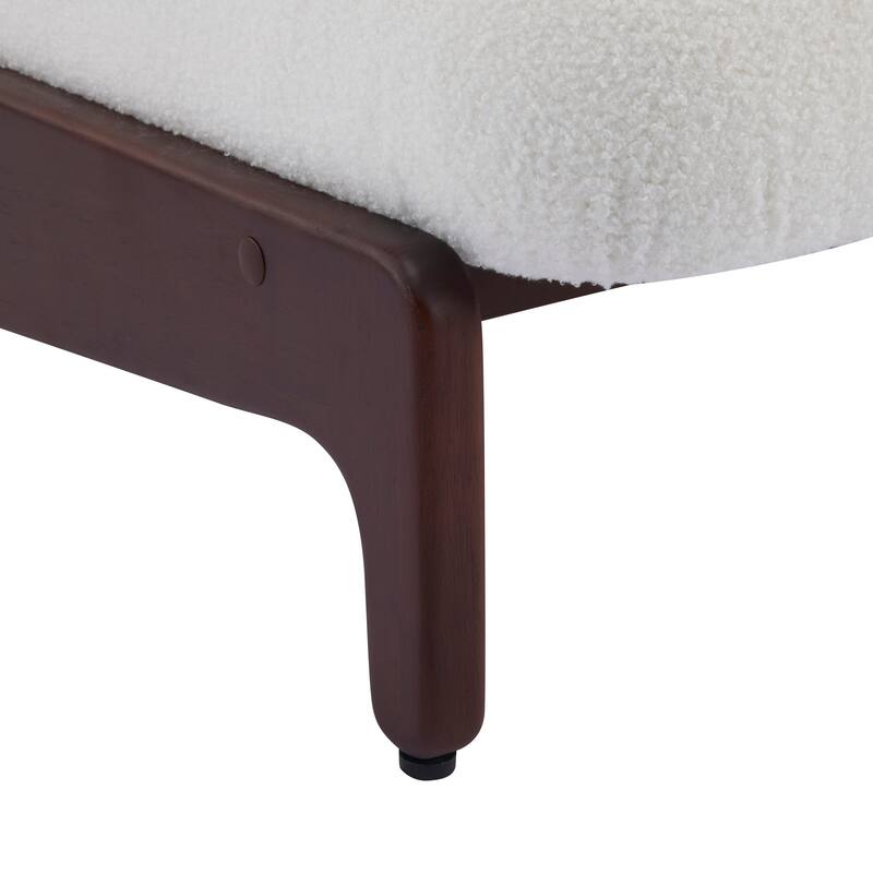 Christopher Knight Home - Modern Rubber Wood + Fabric Accent Chair