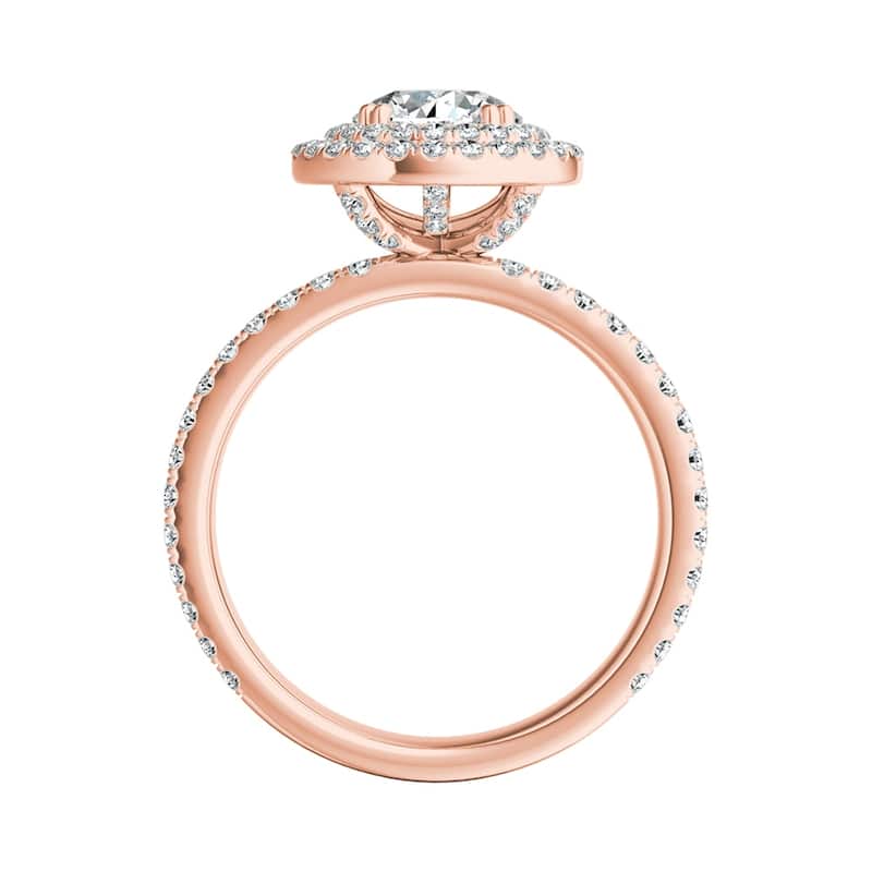 Auriya 14k Gold 1 3/8ctw Double Halo Round Diamond Engagement Ring (G-H, VS1-VS2)