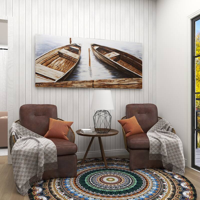 Canvas Sail Boat Wall Art - Brown - Roche River Decor