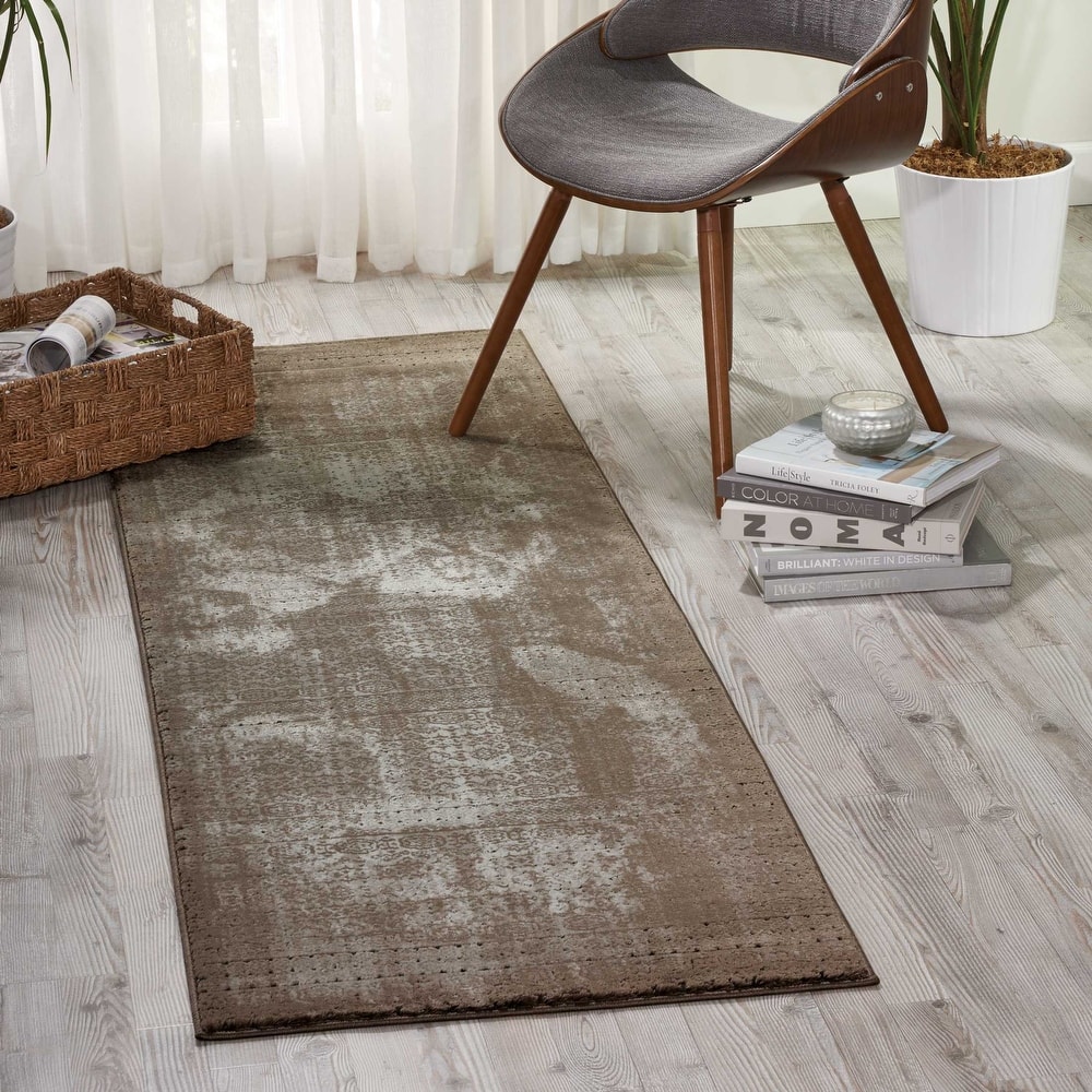 Nourison Karma Over-Dyed Distressed Vintage Abstract Area Rug