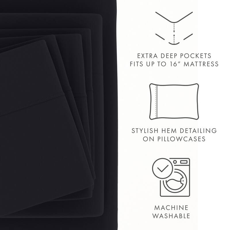 Soft Essentials Ultra-soft Deep Pocket 6-piece Microfiber Sheet Set