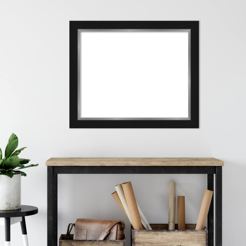 Amanti Art Eva Black Silver Framed Dry Erase Magnetic Board