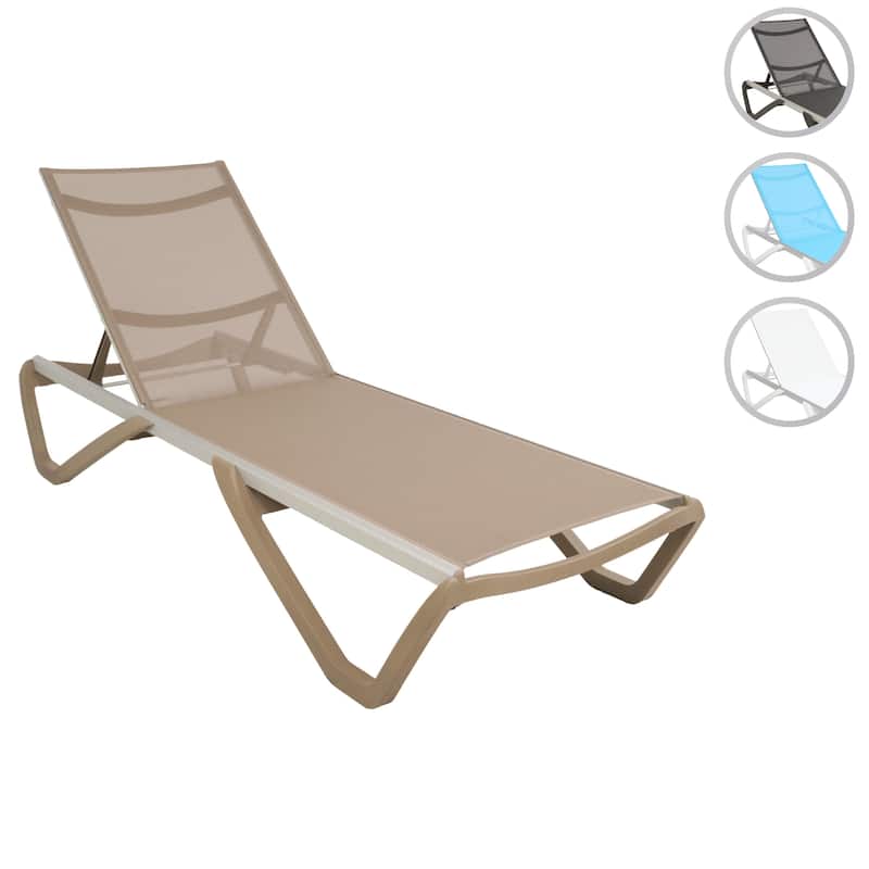 Furnish Theory Seabreeze Deck Patio Sunlounger Sun Lounger Lounge Chair Sling Chaise Lounger (Various Frame & Mesh Colors)