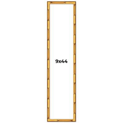 9x44 Frame Gold Bamboo Solid Wood Picture Frame | 1 Inch Moulding