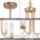 preview thumbnail 7 of 9, Mid-Century Modern 6-Light Gold Chandelier Metal Glass Island Light for Dining Room - 36"D x 21"H