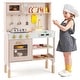 preview thumbnail 10 of 8, Costway Height Adjustable Play Kitchen Wooden Kitchen Playset with - See Details