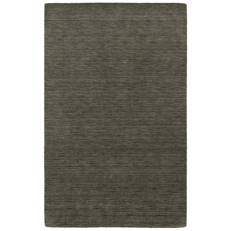 Style Haven Heathered Solid Hand-crafted Plush Wool Area Rug