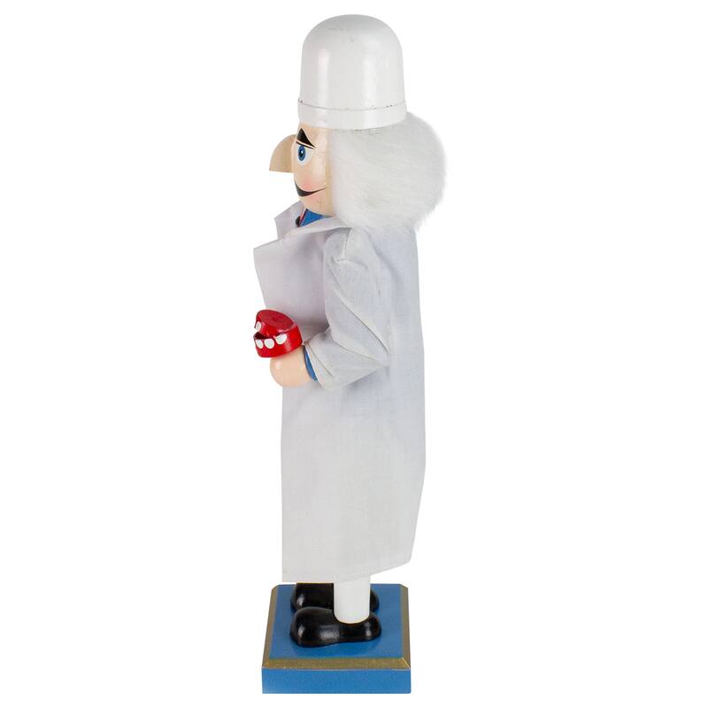 14" Wooden Christmas Nutcracker Dentist with Dentures