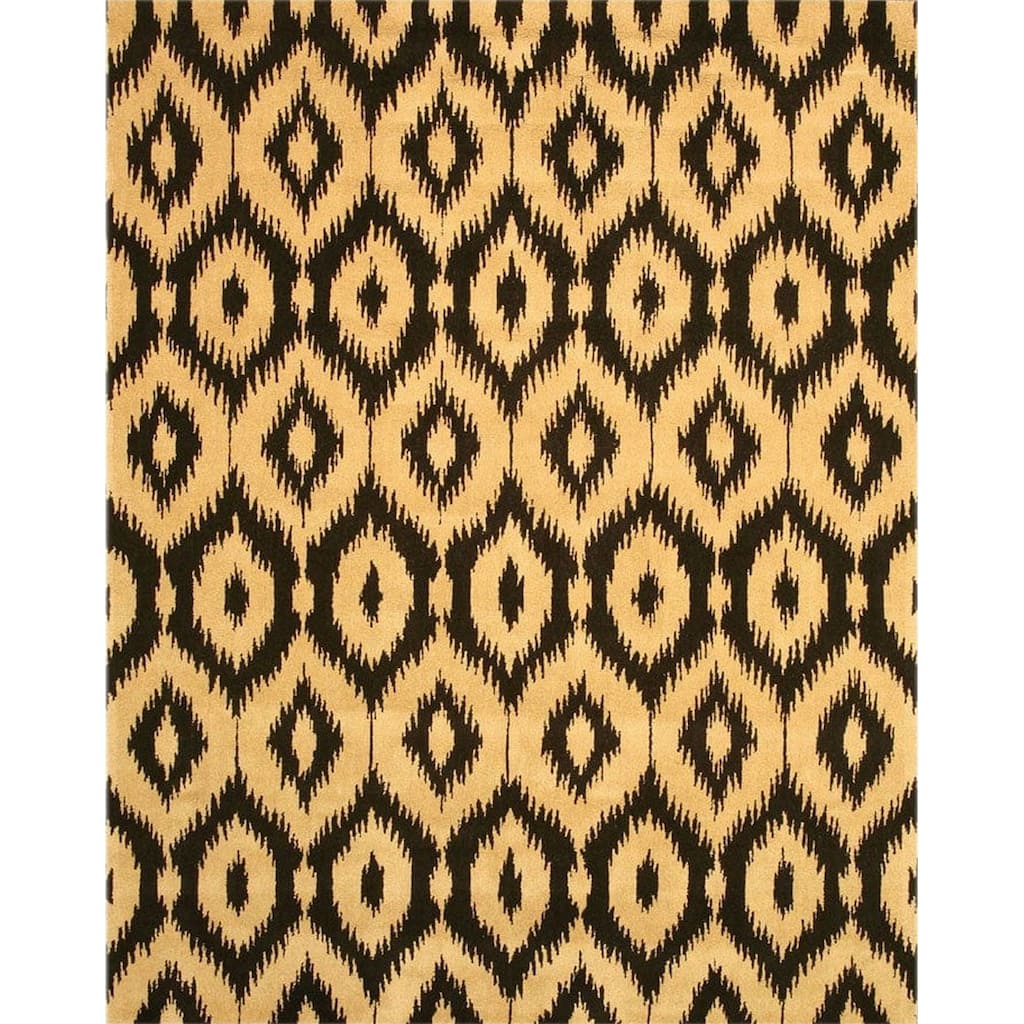 Home Decor EORC Hand-Tufted Wool Ikat Rug Elegant Gold Area Rug for Living Room, Bedroom, Office, & Home Décor Stylish