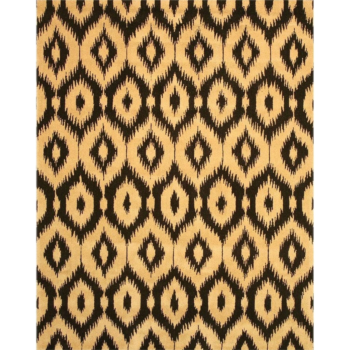 Home Decor EORC Hand-Tufted Wool Ikat Rug Elegant Gold Area Rug for Living Room, Bedroom, Office, & Home Décor Stylish