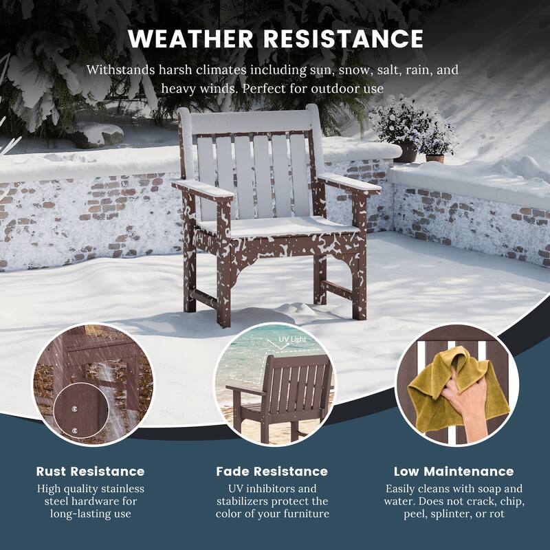 Laguna Outdoor Patio Garden Arm Chair Set with Side Table