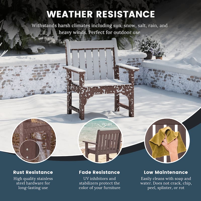 Laguna Outdoor Dining Poly Garden Arm Chair (Set of 2)