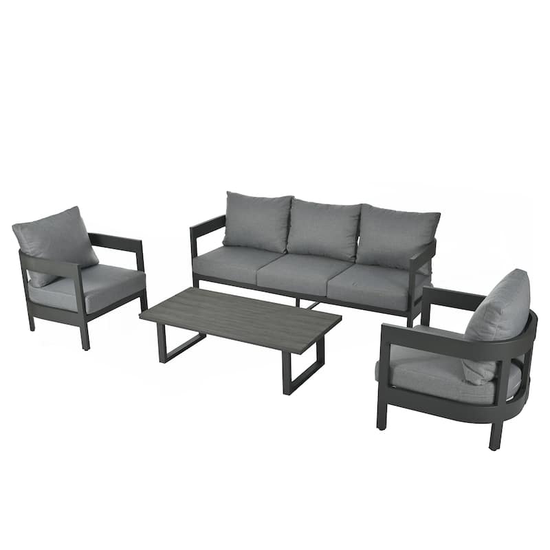 High-Quality Outdoor Seating Set with Thick Cushions