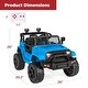 preview thumbnail 2 of 3, 12V Kids Ride On Truck with Remote Control, Spring Suspension - Light Blue - Light Blue
