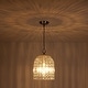 preview thumbnail 28 of 53, Vintage Glam Crystal Bird Cage Lantern Chandelier - Distressed Brass