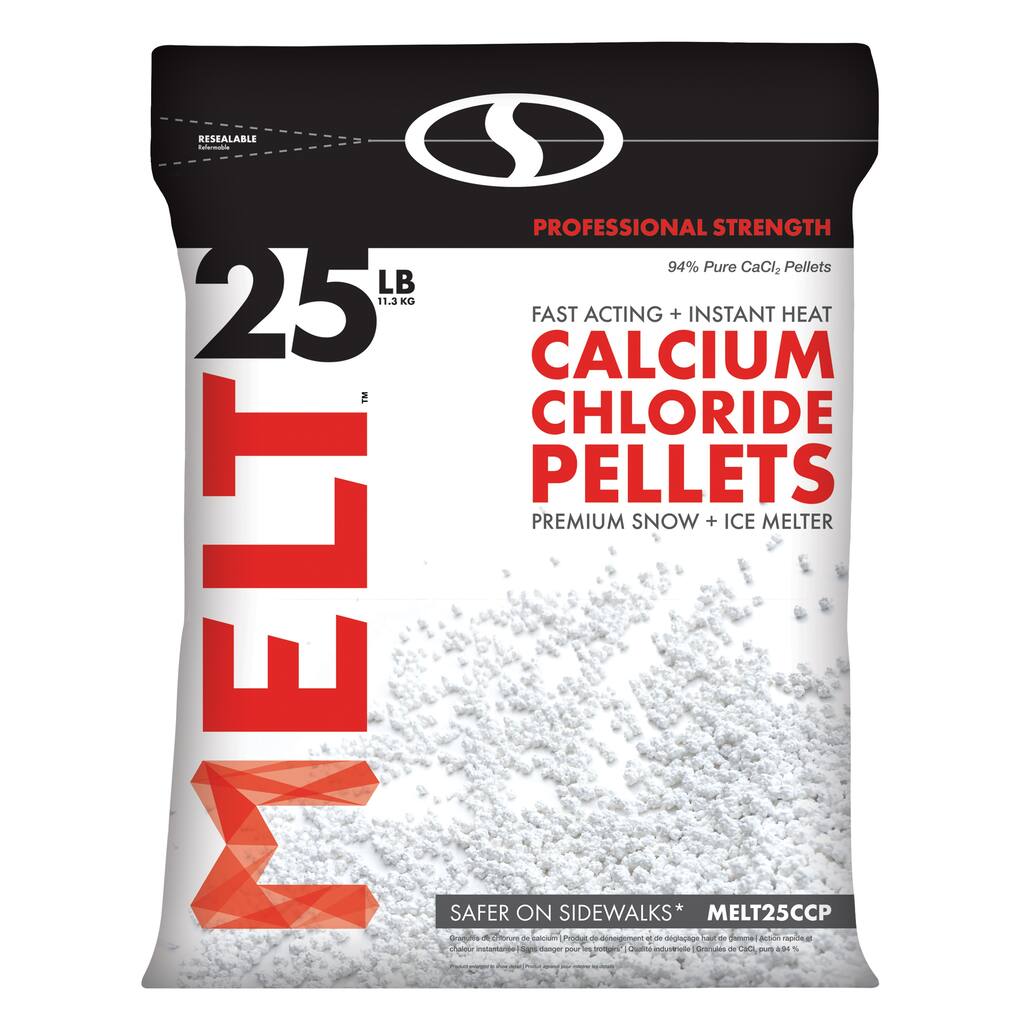 25-LB Calcium Chloride Pellets Ice Melter - Resealable Bag - MELT25CCP - 25 Lb