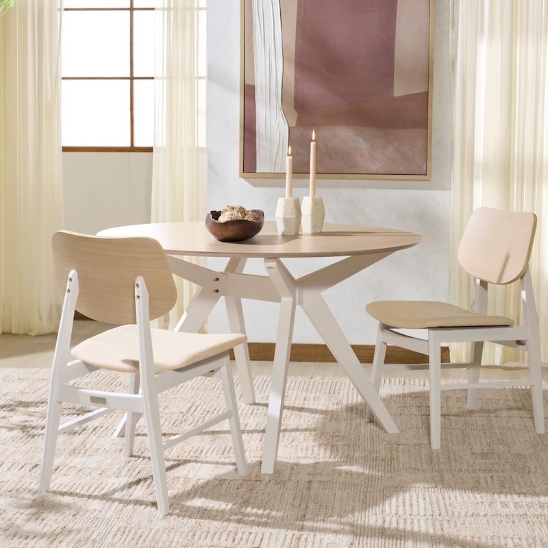 SAFAVIEH COUTURE Rhonda Wood Dining Chair (Set of 2) - 20"W x 22"D x 33"H