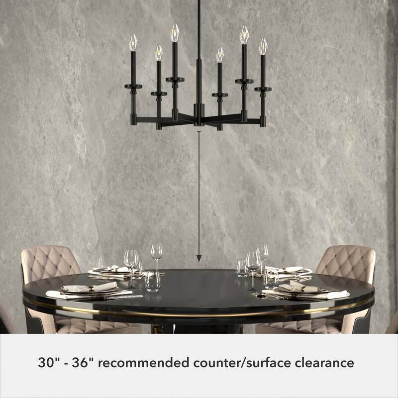 Hunter Briargrove Candle Chandelier - Entry, Dining Room - Glam, Transitional, Modern