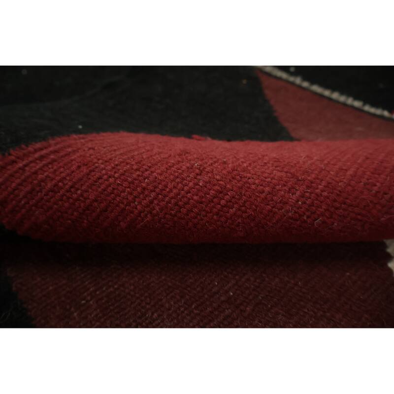 Hand Woven Oriental 100% Wool Carpet Southwestern Modern Multi-Colored Kilim Area Rug - 12' 2'' X 8' 7''