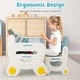 preview thumbnail 11 of 28, Costway Kids Drawing Table & Chair Set for Reading Playing with Pens & - See Details
