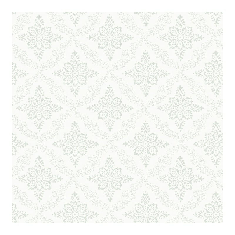 Chesapeake Wynonna Teal Geometric Floral Wallpaper - 20.5 x 396 x 0.025