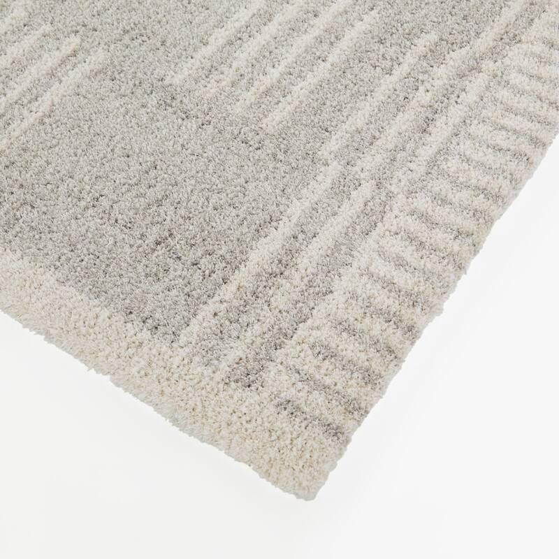 Ulric Distressed Modern Stripe Area Rug