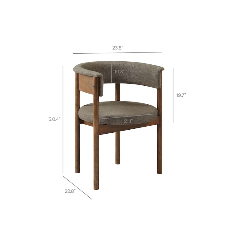 Clea Curved Upholstered Dining Chairs Set Of 2