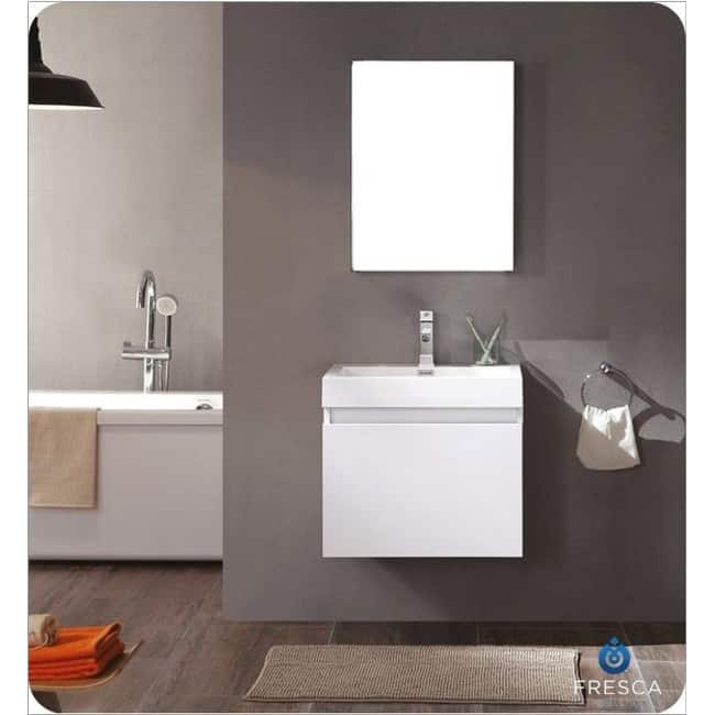 Fresca Nano 23-3/8" Wall Mounted / Floating MDF Vanity With
