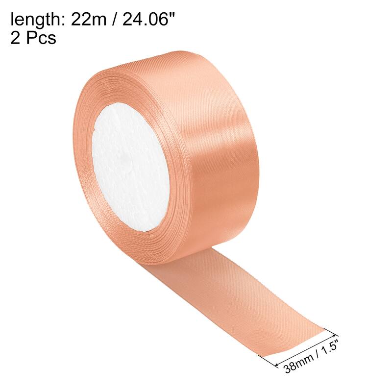 1.5 Inch Satin Ribbon, Double Face Crafts Roll for Wrapping Decoration - Light Pink