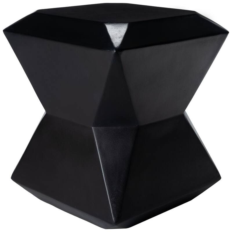 SAFAVIEH Outdoor Swaantje Concrete Accent Stool - 14.96" W x 14.96" L x 18.11" H - 15Wx15Dx18H