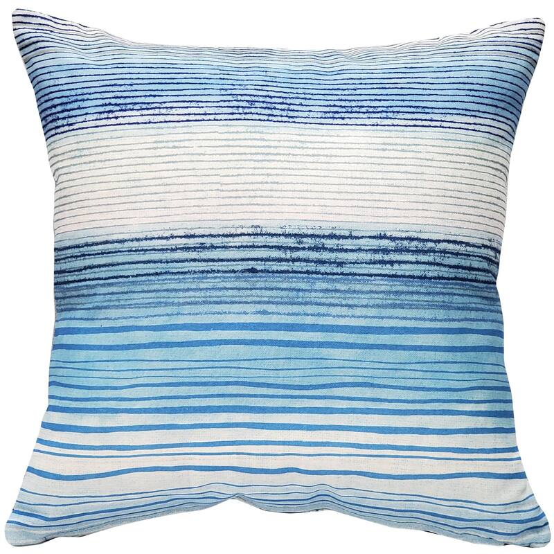 Sedona Stripes Throw Pillow - 17" x17" - Feather Down - Blue