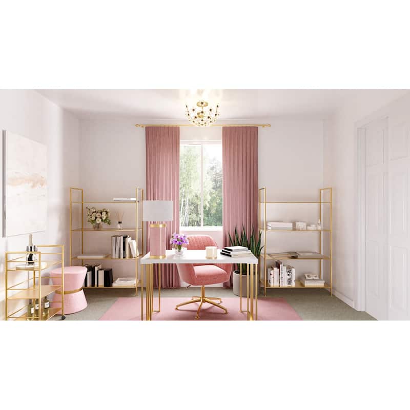 Rosemary 3-Light Soft Gold Semi-Flush Mount