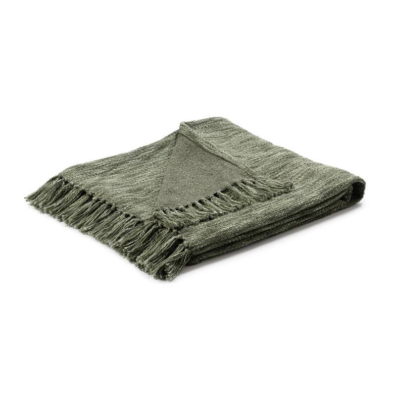 Villa by Classic Home Sharma 100% Cotton Linen 50x70 Throw Blanket