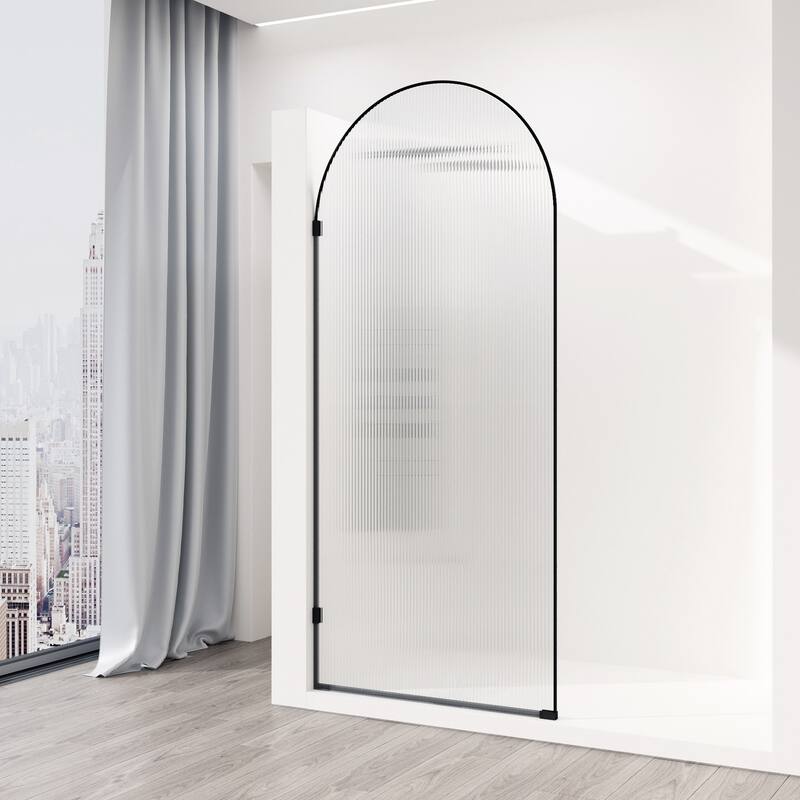 VIGO Arden 34" W x 78" H Frameless Fixed Shower Screen