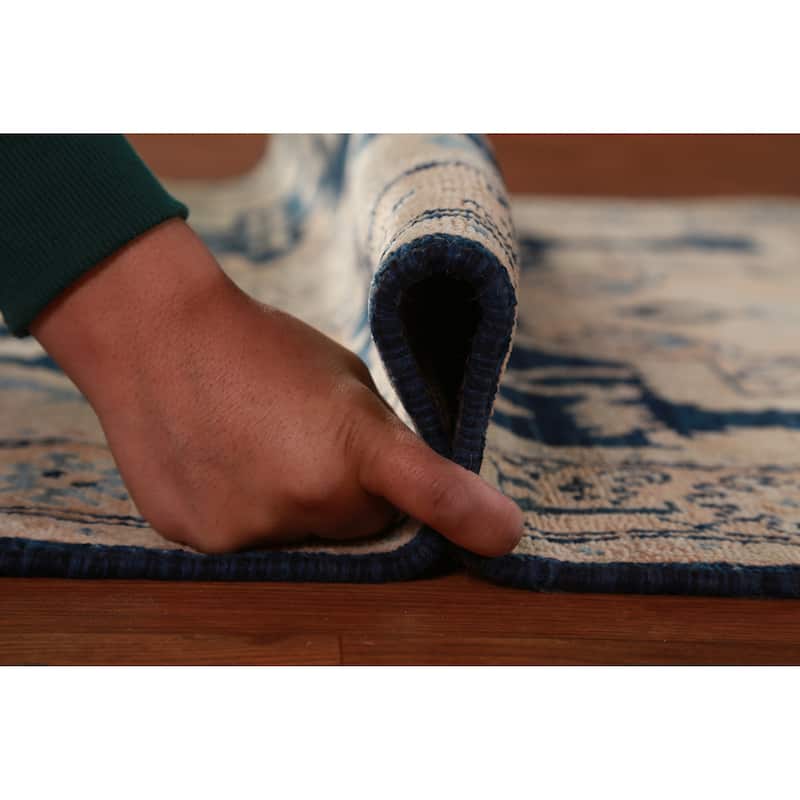 Vegetable Dye Ziegler Oriental Runner Rug Handmade Wool Carpet - 3'2"x 13'3"