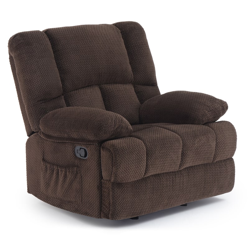 Oversized Rocking Rocker Recliner Chair for Living Room Adults - Chocolate