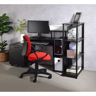 Lyphre Black Finish Computer Desk - Bed Bath & Beyond - 42738726