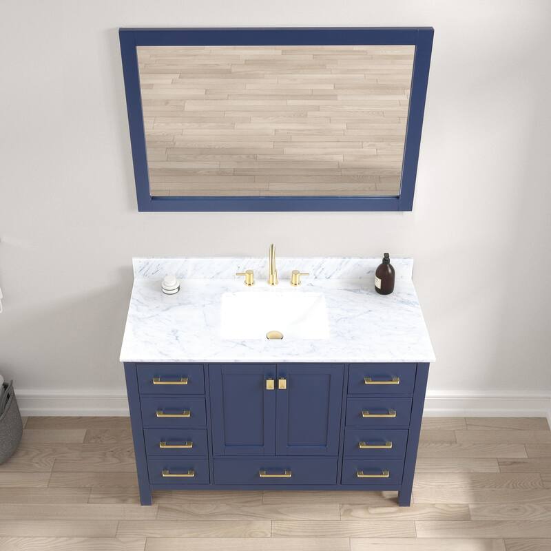 Blossom Geneva 48" Freestanding Bathroom Vanity with Marble Top & Sink