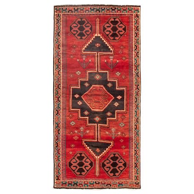 ECARPETGALLERY Hand-knotted Melis Red Wool Rug - 4'6 x 9'6