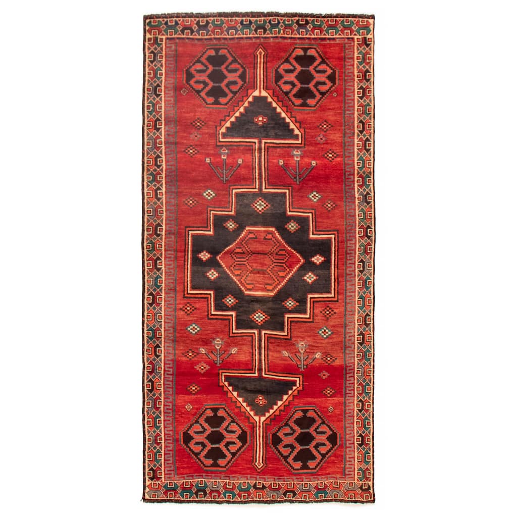 ECARPETGALLERY Hand-knotted Melis Red Wool Rug - 4'6 x 9'6