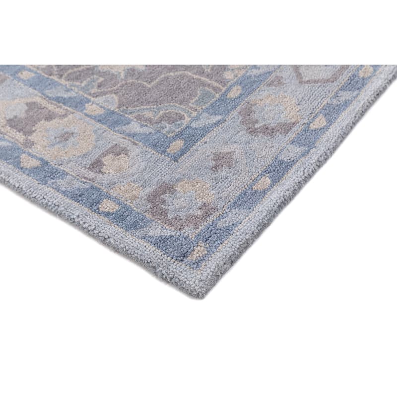 Terra by Obeetee Noble Medallina Blue Rug - Oxford Blue - 7'9" x 9'9"
