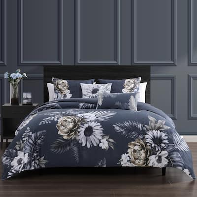 Bebejan Forget Me Not 100% Cotton Sateen 5-Piece Reversible Comforter Set