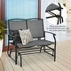 preview thumbnail 19 of 23, Outdoor Backyard and Lawn Iron Patio Rocking Chair