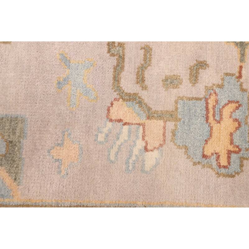 ECARPETGALLERY Hand-knotted Modern Oushak Light Grey Wool Rug - 9'11 x 13'9