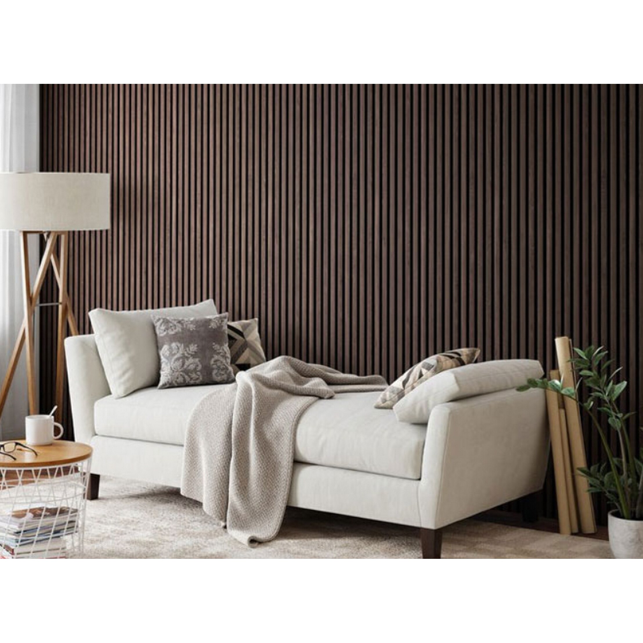 93 in. x 6 in x 0.8 in. Solid Wood Wall Siding Board - 3pc+1pc EndTrim ...