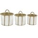 preview thumbnail 8 of 7, White Dried Plant Material Coastal Storage Basket (Set of 3) - S/3 17", 15", 13"W