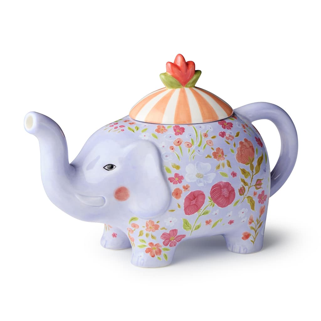 Certified International Menagerie 24 oz. 3-D Teapot - 9.25"L x 4.25"W x 5.00"H