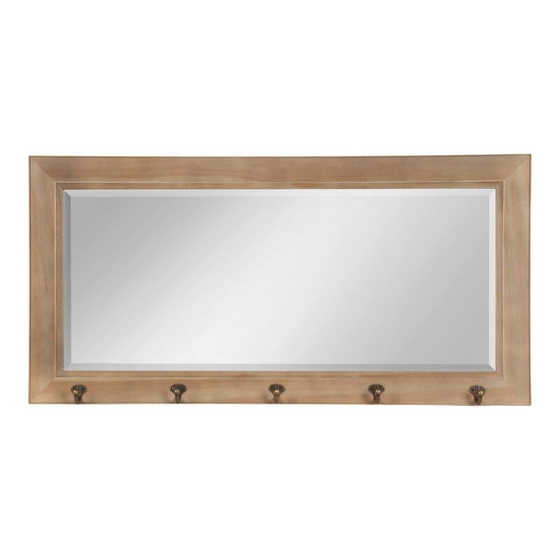 The Gray Barn Victorville Pub Mirror with 5 Metal Hooks - 36x18